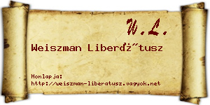 Weiszman Liberátusz névjegykártya